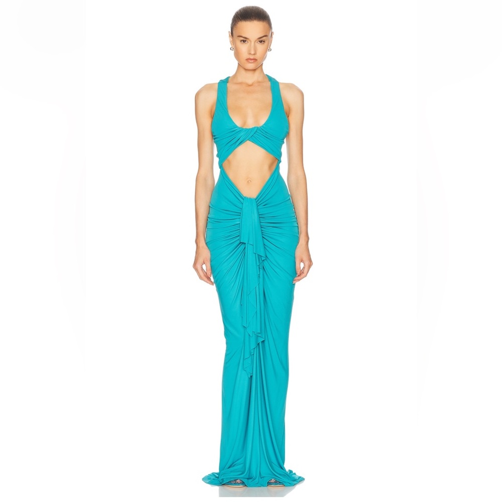 Christopher Esber Vivenda Dress Teal